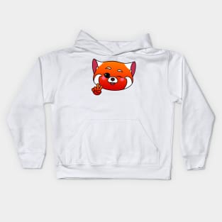 Kawaii red panda character from Turning Red Kids Hoodie